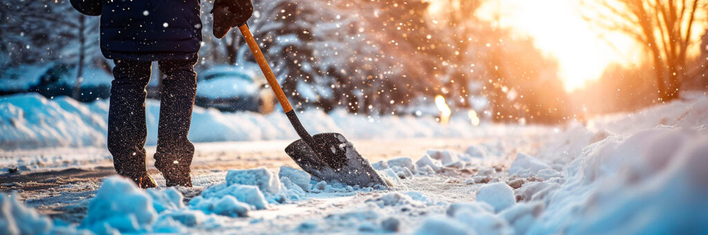 Versicherungsschutz im Winter, Schnee schieben